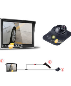 Combo Camera Cập Lề Ô Tô + Màn Hình 5 Inch  480*272P