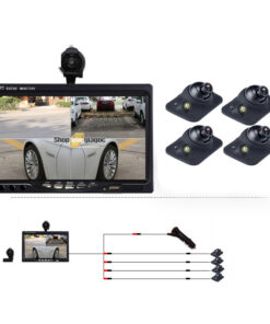 Combo 4 Camera Quan Sát Quanh Xe+ Màn Hình 7 Inch 1024x600P Phím Bấm