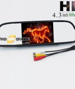 Màn Hình Ô Tô 4.3 Inch HD Ốp Gương 2 Cổng AV