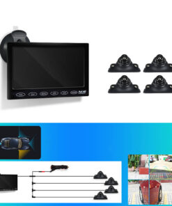 Combo 4 Camera Quan Sát Quanh Xe + Màn Hình 7 Inch HD 1024x600P Phím Cảm Ứng
