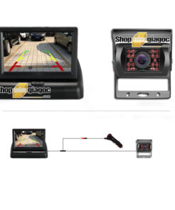 Combo Camera Chống Nước Gắn Xe Tải Màn Hình 4.3in Gấp