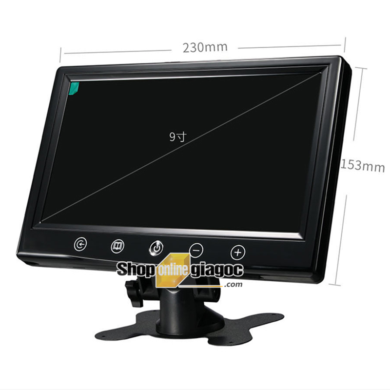 Màn Hình LCD Ô Tô 9inch HD 1024x600P Cổng VGA, 2 Cổng AV