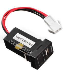 Cổng Sạc USB + Vôn Kế Điện Cho Xe Toyota Nhỏ 12V 2.1A