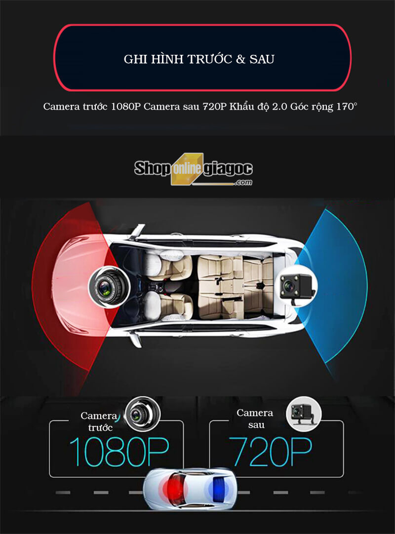 Camera Hành Trình Android K200 7 Inch 4G Phát Wifi