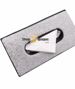 Hộp Đựng Khăn Giấy Đính Pha Lê Gắn Tấm Che Nắng SPW01