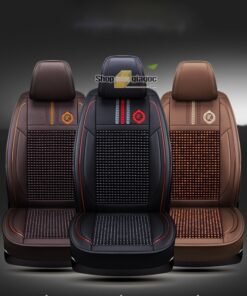 Bộ Áo Ghế Ô Tô Hạt Gỗ Cao Cấp 1908 Cho Xe 5 Chỗ, Bọc Ghế Xe Hơi