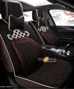 Bộ Áo Ghế Ô Tô Hạt Gỗ Cao Cấp Cho Xe 5 Chỗ XT5