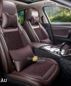 Bộ Áo Ghế Ô Tô Hạt Gỗ Cao Cấp Y-1