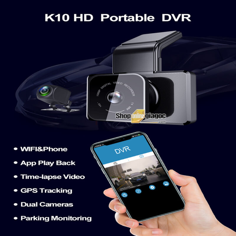Camera Hành Trình K10 Wifi Có GPS Full HD 1080P