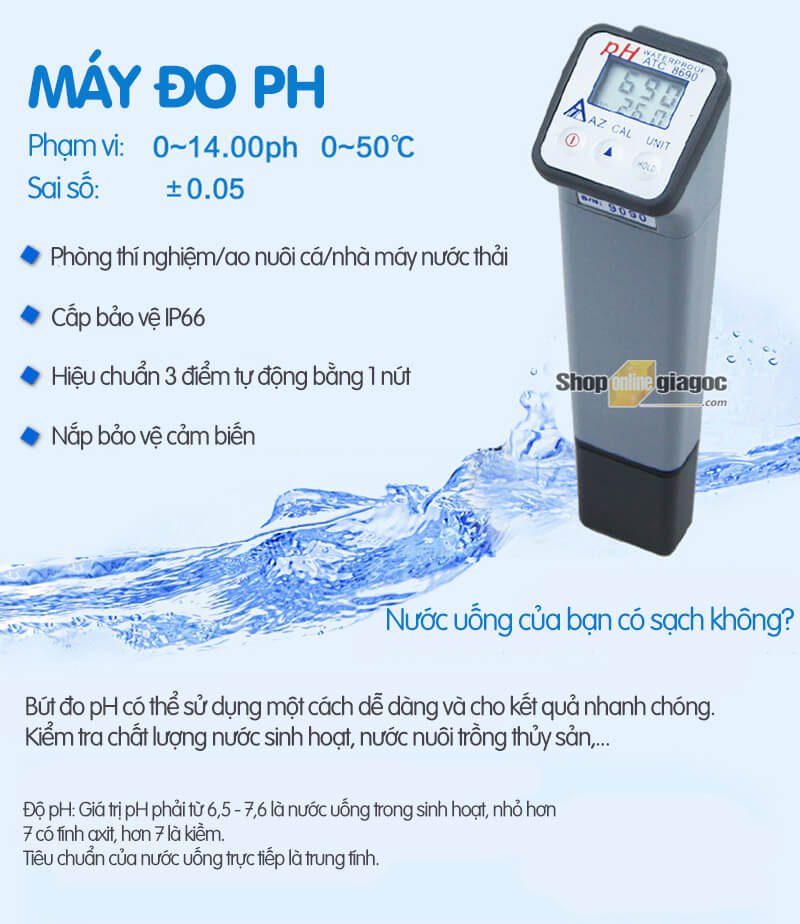 Máy Đo Độ pH Chất Lượng Nước AZ8690