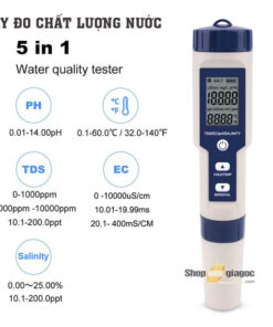 Bút Đo 5 Chức Năng (pH/Độ Mặn/EC/TDS/Nhiệt Độ) EZ-9909