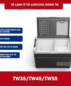 Tủ Lạnh Ô Tô Alpicool 2 Ngăn, Pin Lithium (TW35/TW45/TW55, 12V/24V/220V, Kết Nối APP)