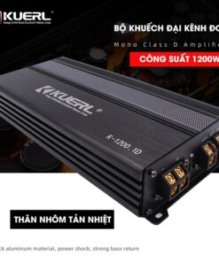 Bộ Khuếch Đại Âm Thanh Ô Tô Kênh Đơn 1200W Kuerl K-1200.1D