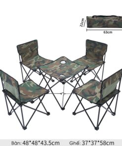Bàn Ghế Dã Ngoại 5 Món Gấp Gọn SPW04