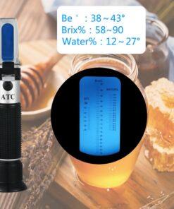 Khúc Xạ Kế Đo Độ Ngọt 58-90% Brix Và Hàm Lượng Nước Trong Mật Ong ATC1513B