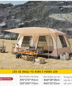 Lều Cắm Trại Dã Ngoại Tự Bung 2 Lớp Lớn SPW23