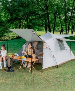 Lều Đường Hầm Tự Bung Có Mái Hiên 2 Lớp SPW26