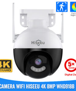 Camera Wifi Hiseeu Giám Sát An Ninh 4K 8MP WHD918B Chống Nước
