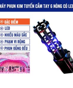 Máy Phun Kim Tuyến Cầm Tay Dùng Pin 6 Nòng Có Led SPW03