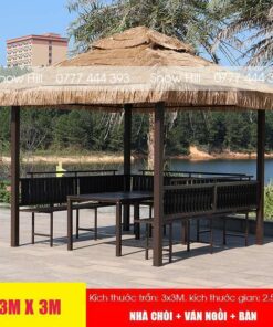 Nhà Chòi Sân Vườn Mái Tranh Nhân Tạo Snow Hill NCS02