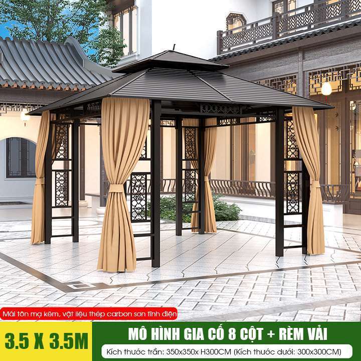 Gian đơn 3.5 x 3.5m +màn che