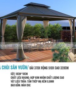 Nhà Chòi Sân Vườn Hợp Kim Nhôm Snow Hill NCS21