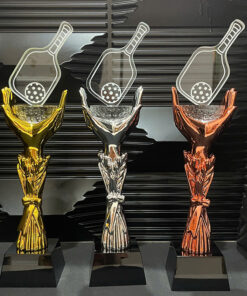 Cúp Pickleball Pha Lê Vàng Bạc Đồng SPW02