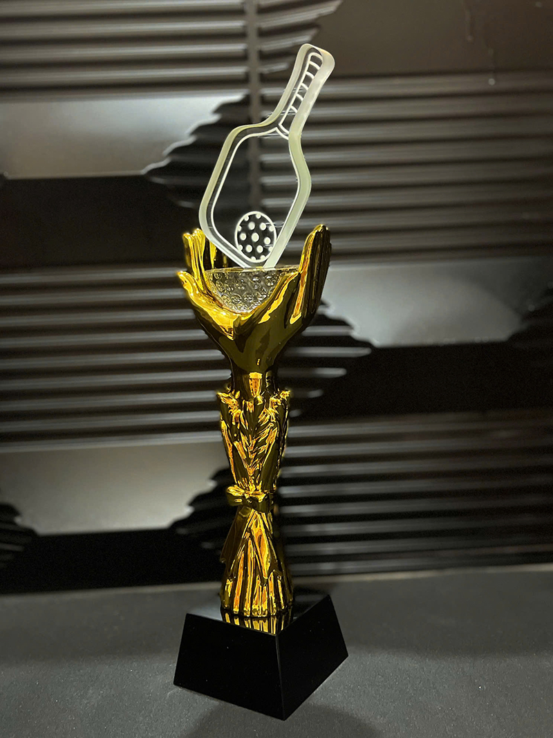 Cúp Pickleball Pha Lê Vàng Bạc Đồng SPW02 Cúp Pickleball Pha Lê Vàng Bạc Đồng SPW02