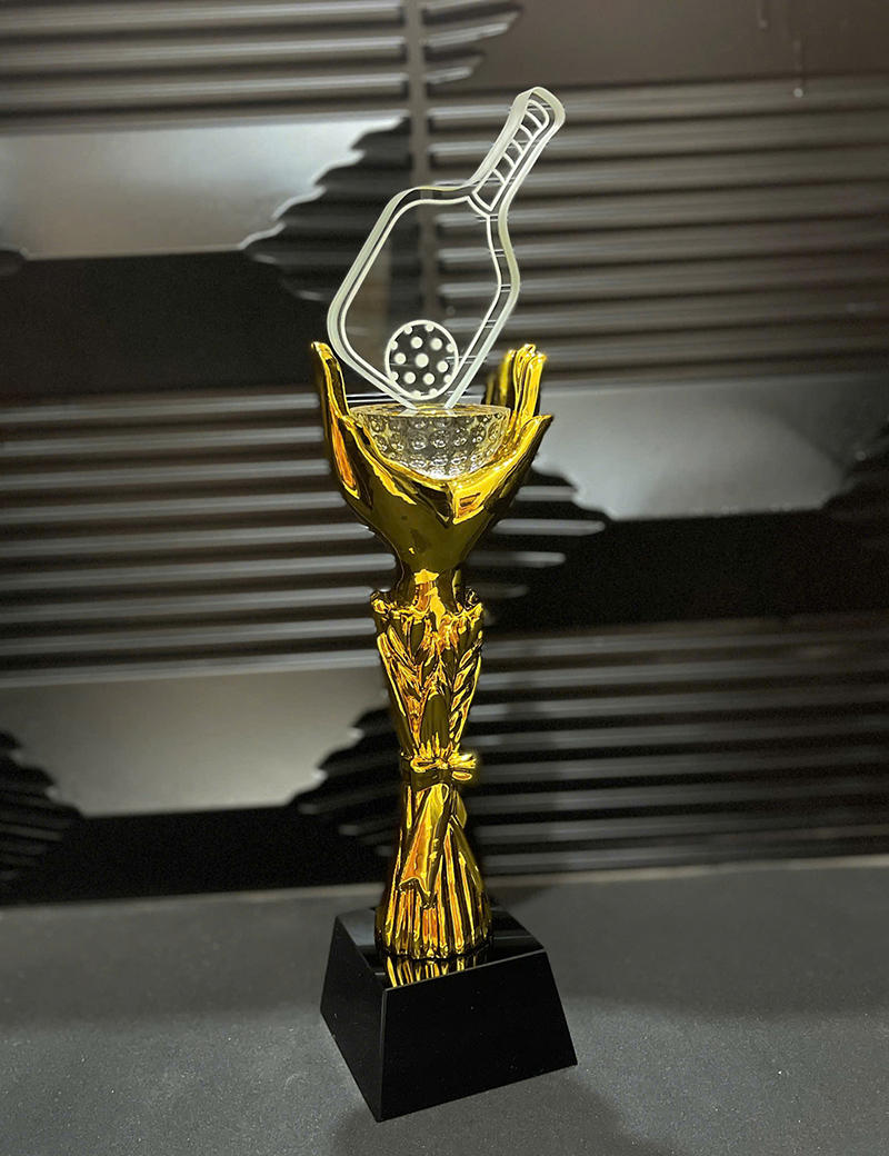 Cúp Pickleball Pha Lê Vàng Bạc Đồng SPW02 Cúp Pickleball Pha Lê Vàng Bạc Đồng SPW02