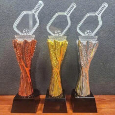 Cúp Pickleball Pha Lê Vàng Bạc Đồng SPW03