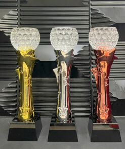 Cúp Pha Lê Vinh Danh Vàng Bạc Đồng SPW02