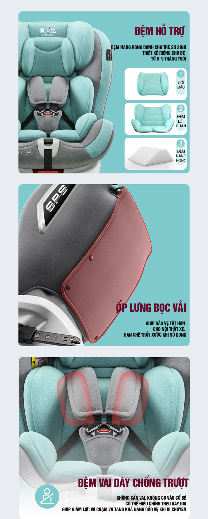 Ghế Ngồi Ô Tô Cho Bé Xoay 360 Độ Cao Cấp SPW06 Ghế Ngồi Ô Tô Cho Bé Xoay 360 Độ Cao Cấp SPW06