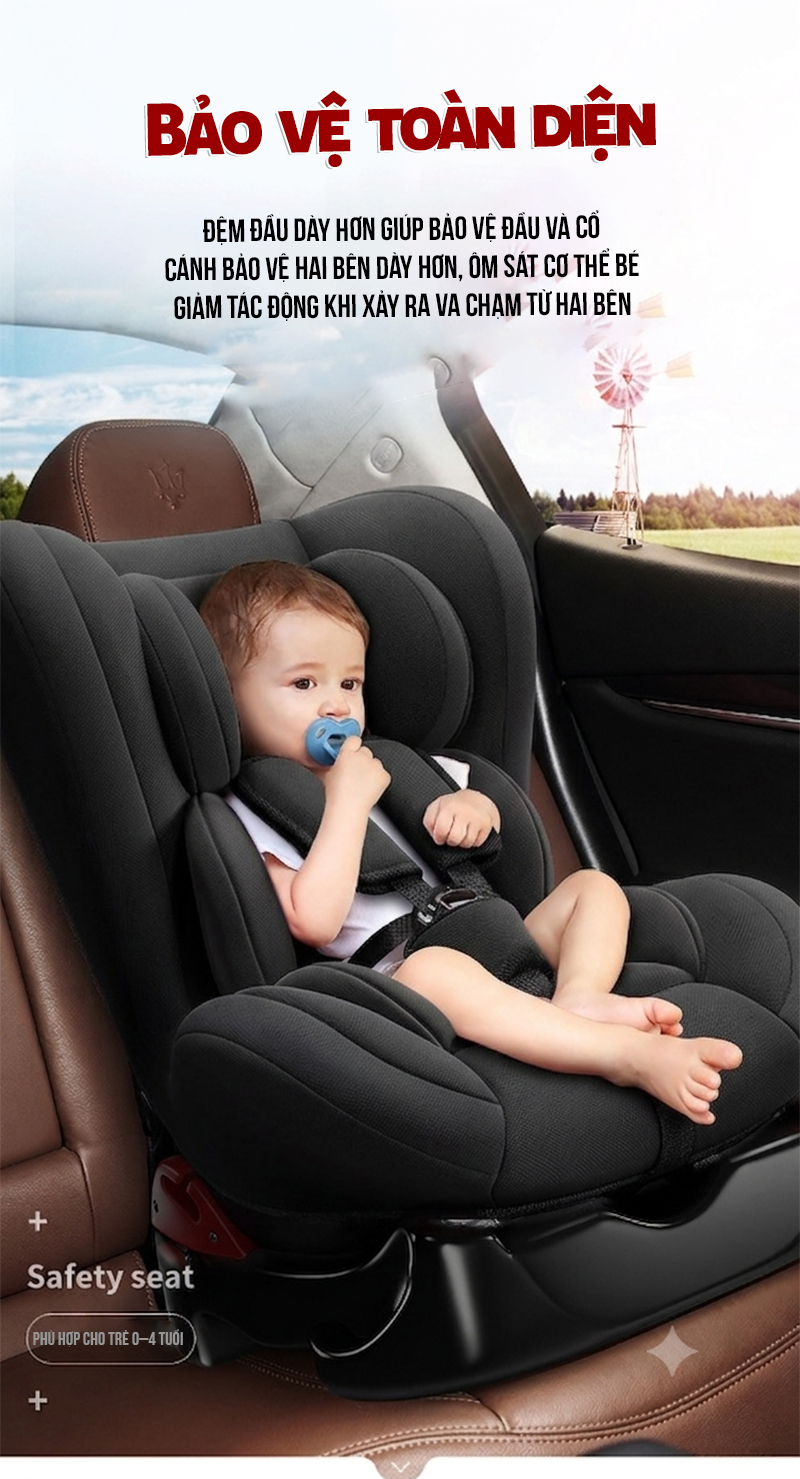 Ghế Ngồi Ô Tô Cho Bé Xoay 360 Độ Cao Cấp SPW07 Ghế Ngồi Ô Tô Cho Bé Xoay 360 Độ Cao Cấp SPW07